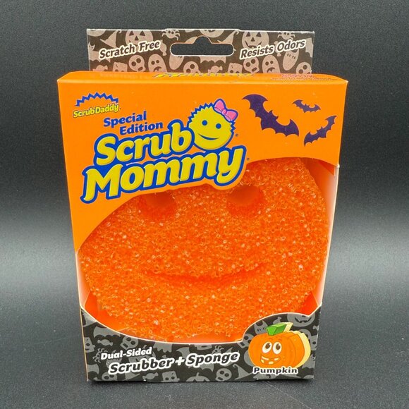 Scrub Mommy Halloween Pumpkin Dual-Sided Scrubber & Sponge 2 Pack Special Ed - Picture 2 of 6